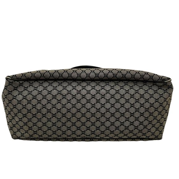 Authentic Celine Satchel Bag Black Canvas Used Handbag Vintage - Picture 5 of 13